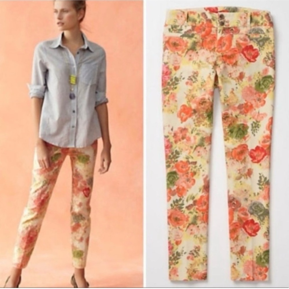 Anthropologie Cartonnier Floral “Charlie” Pants - US Size 4